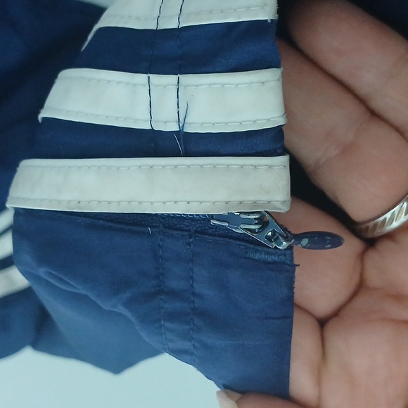 Adidas vintage Unisex Blue Track Pants, ( Windbreaker)Sz Large pre-owned - Picture 3 of 9